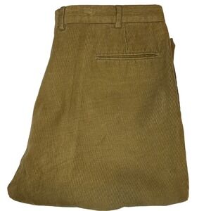 Jos. A. Bank Men's Pleated Brown Cuffed Corduroy Pants‎ 38x34 Cotton